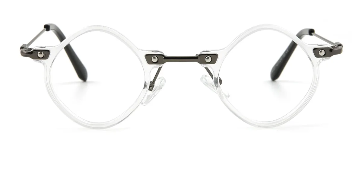 Clear Geometric Irregular Classic Retro Unique Super Light Eyeglasses | WhereLight