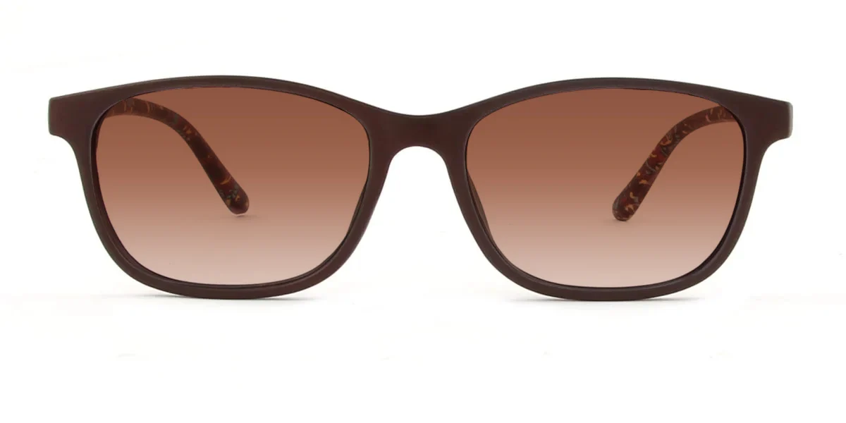 Brown Oval Classic Super Light Custom Engraving Eyeglasses | WhereLight