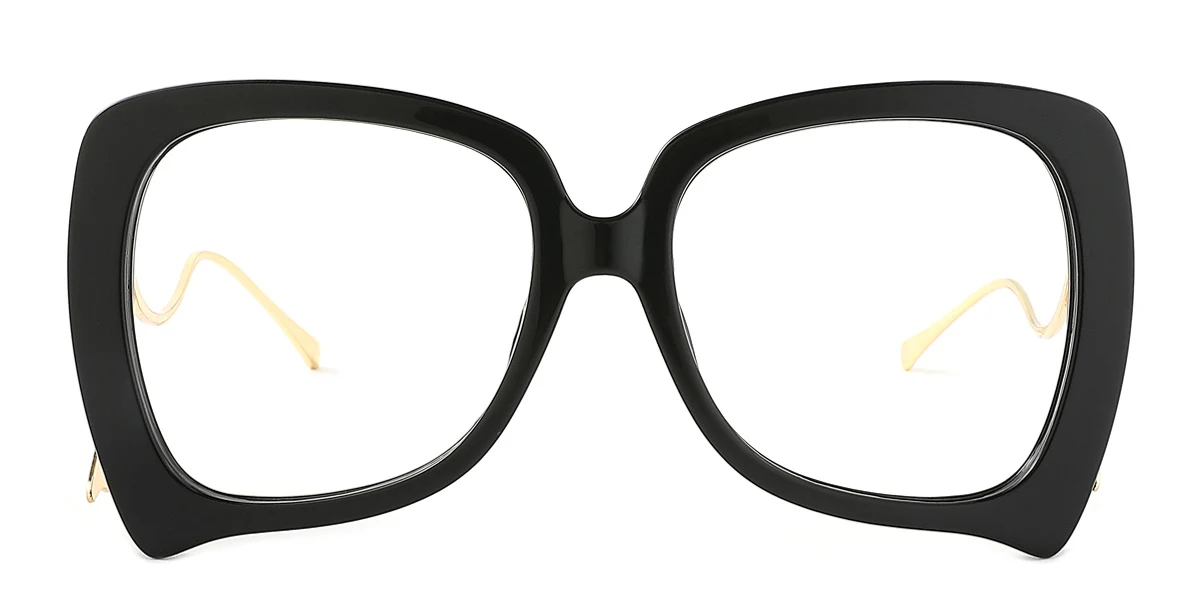 Black Irregular Gorgeous  Eyeglasses | WhereLight