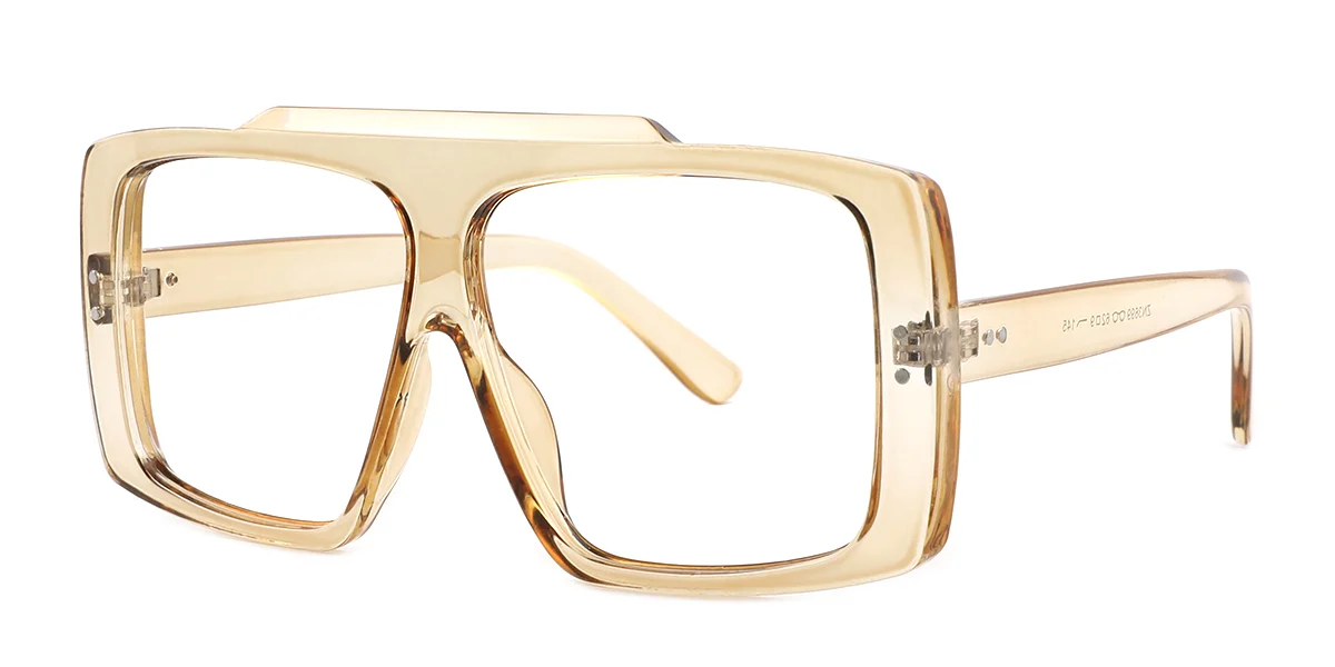 Brown Aviator Retro Custom Engraving Eyeglasses | WhereLight