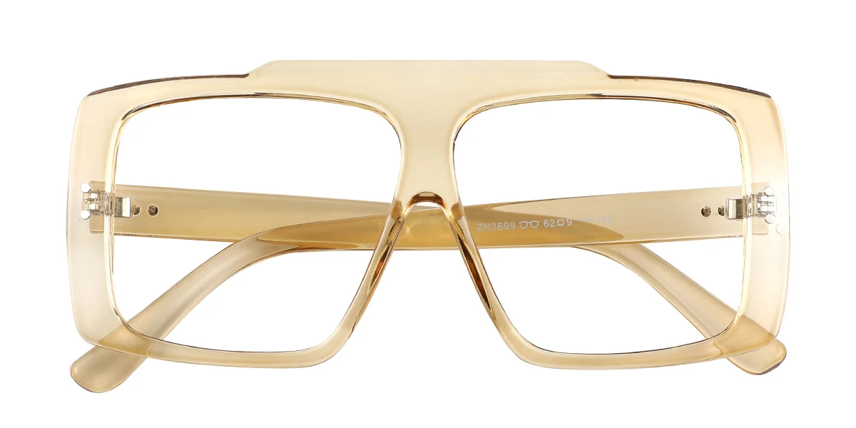 Brown Aviator Retro Custom Engraving Eyeglasses | WhereLight