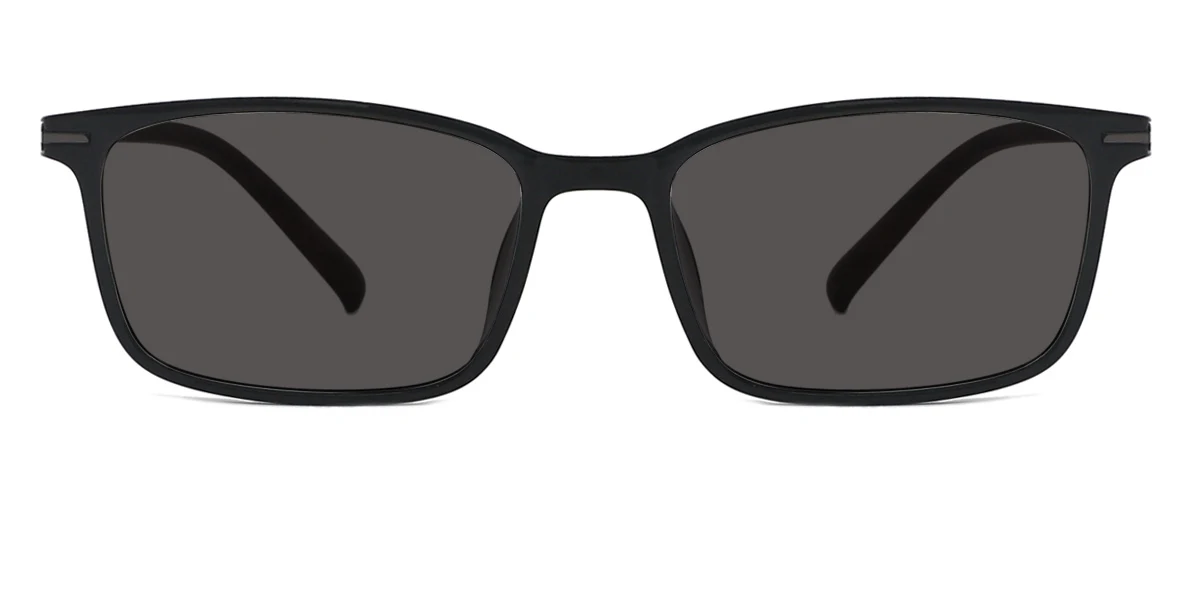 Black Rectangle Simple Super Light Custom Engraving Eyeglasses | WhereLight