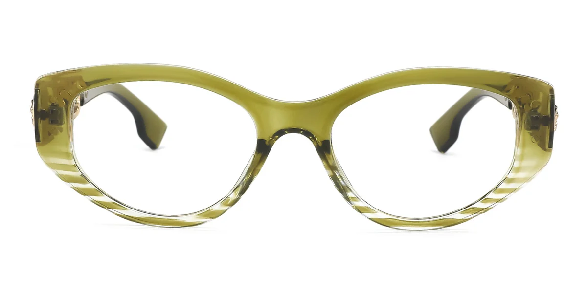 Green Cateye Unique  Eyeglasses | WhereLight