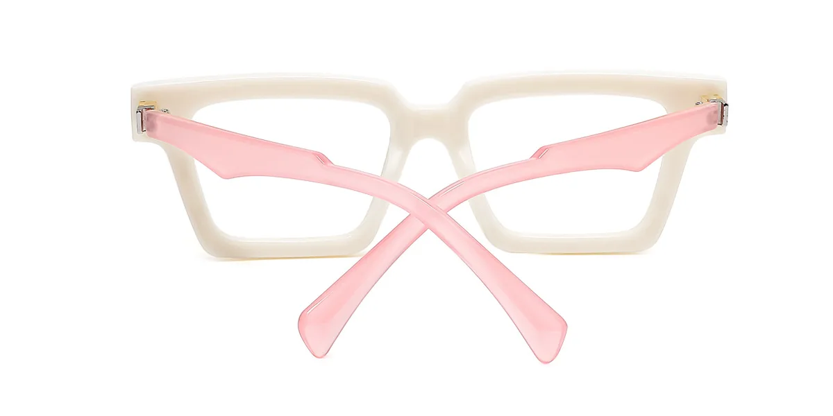 Pink Rectangle Unique Gorgeous  Eyeglasses | WhereLight