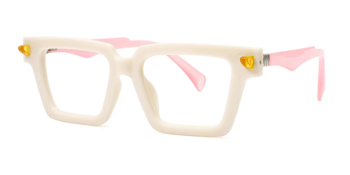 Pink Rectangle Unique Gorgeous  Eyeglasses | WhereLight