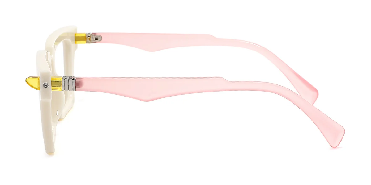 Pink Rectangle Unique Gorgeous  Eyeglasses | WhereLight