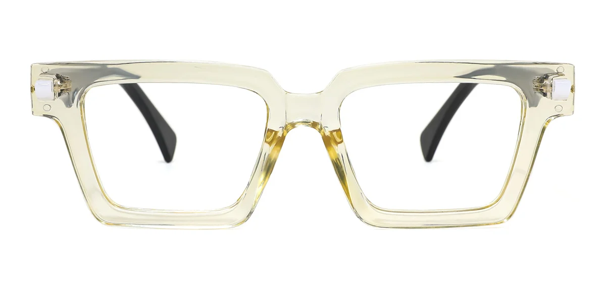 Yellow Rectangle Unique Gorgeous  Eyeglasses | WhereLight