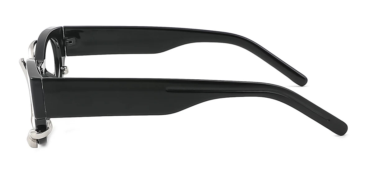 Black Cateye Oval Unique Gorgeous Custom Engraving Eyeglasses | WhereLight