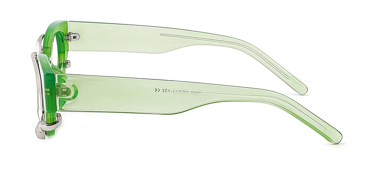 Green Cateye Oval Unique Gorgeous Custom Engraving Eyeglasses | WhereLight