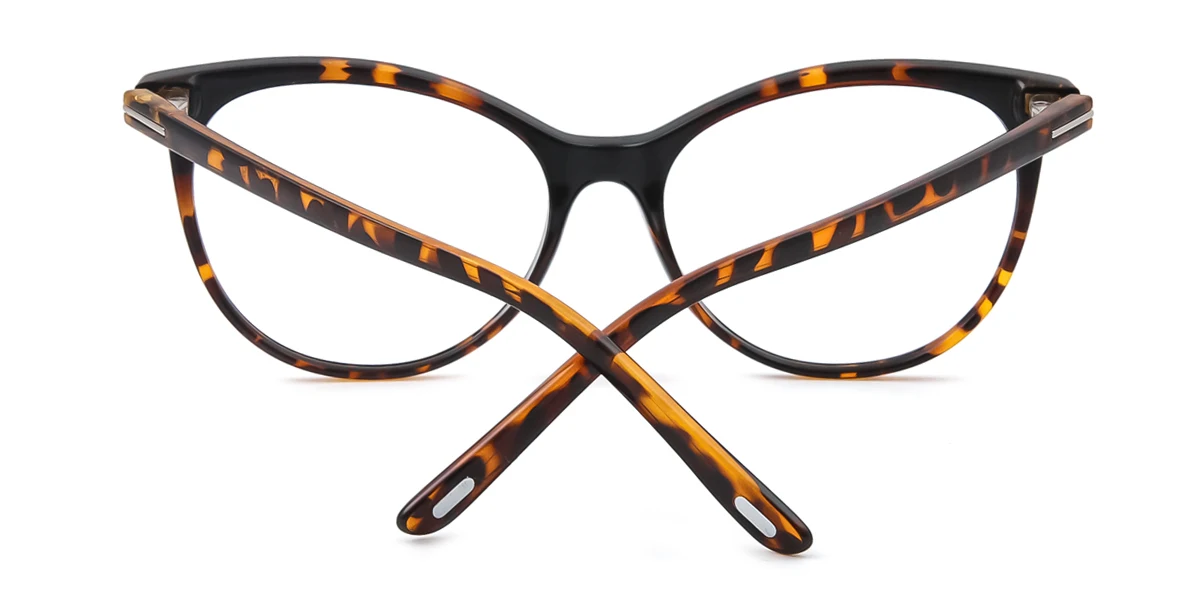 Tortoiseshell Cateye Oval Classic Retro Unique Super Light Custom Engraving Eyeglasses | WhereLight