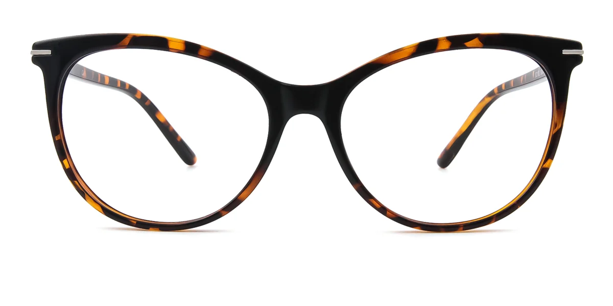 Tortoiseshell Cateye Oval Classic Retro Unique Super Light Custom Engraving Eyeglasses | WhereLight