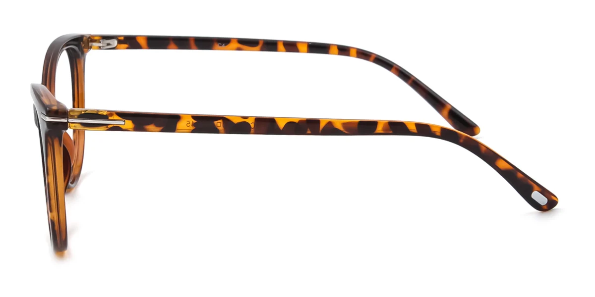 Tortoiseshell Cateye Oval Classic Retro Unique Super Light Custom Engraving Eyeglasses | WhereLight