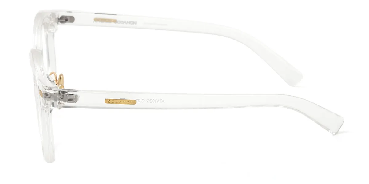 Clear Round Simple Classic Gorgeous Custom Engraving Eyeglasses | WhereLight
