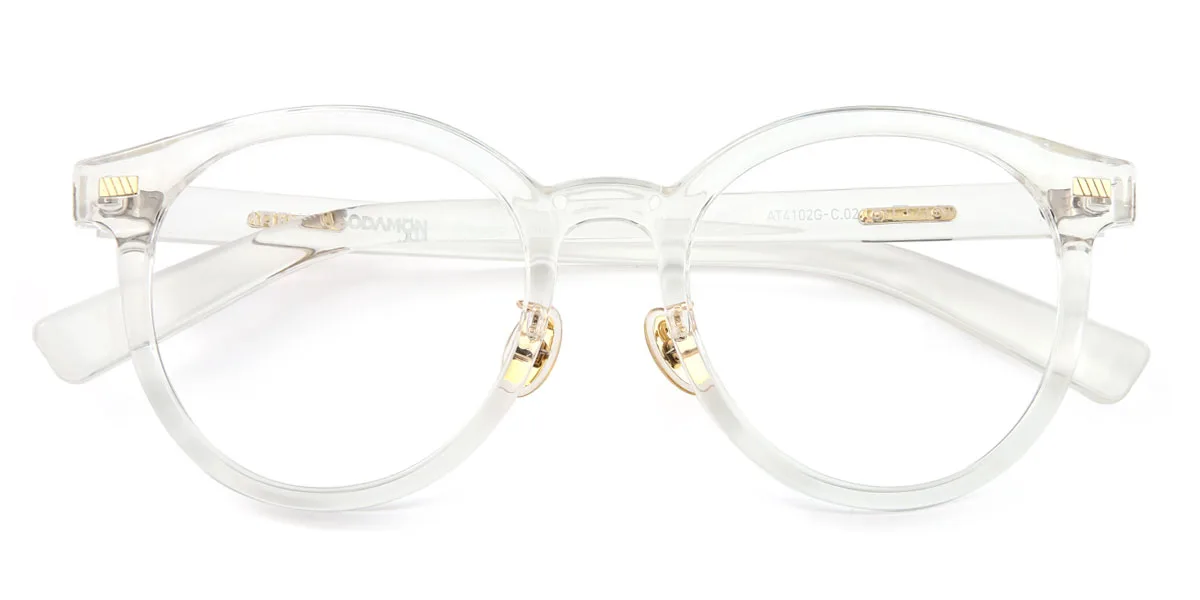 Clear Round Simple Classic Gorgeous Custom Engraving Eyeglasses | WhereLight