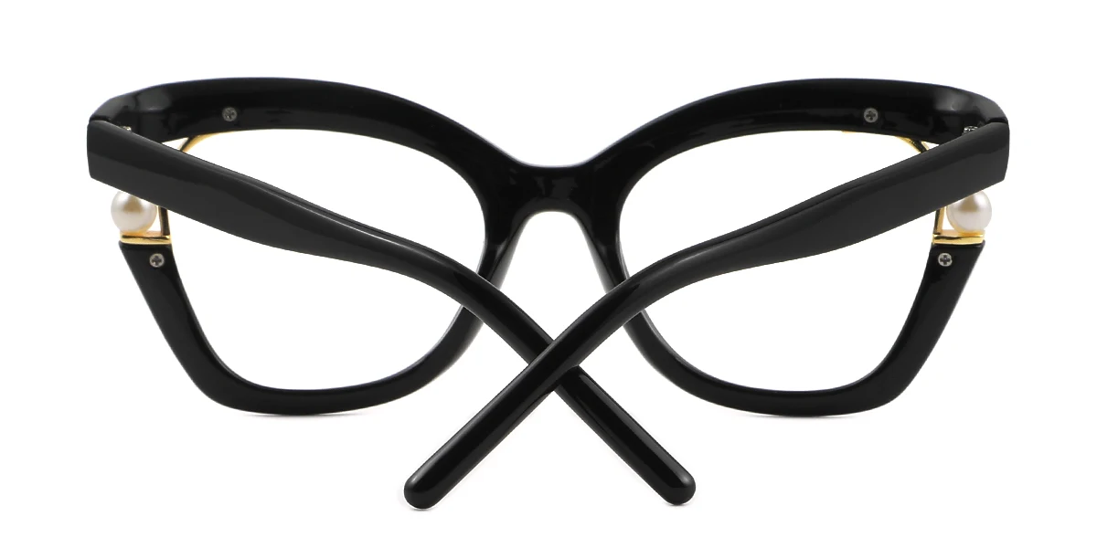 Black Rectangle Retro Unique Custom Engraving Eyeglasses | WhereLight