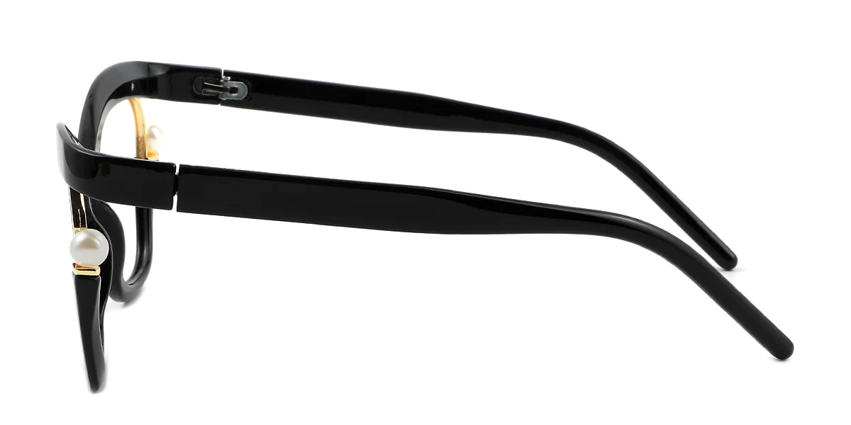 Black Rectangle Retro Unique Custom Engraving Eyeglasses | WhereLight