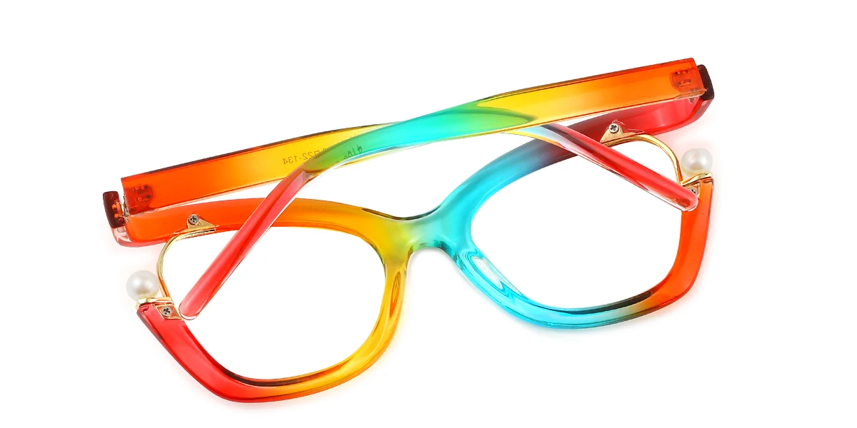 Multicolor Rectangle Retro Unique Custom Engraving Eyeglasses | WhereLight