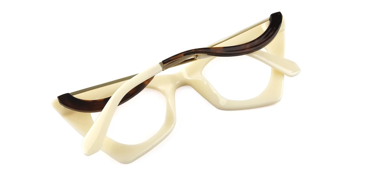Yellow Cateye Unique  Eyeglasses | WhereLight
