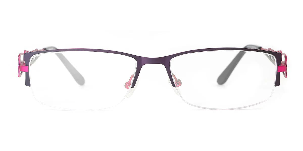 Purple Rectangle Unique  Eyeglasses | WhereLight