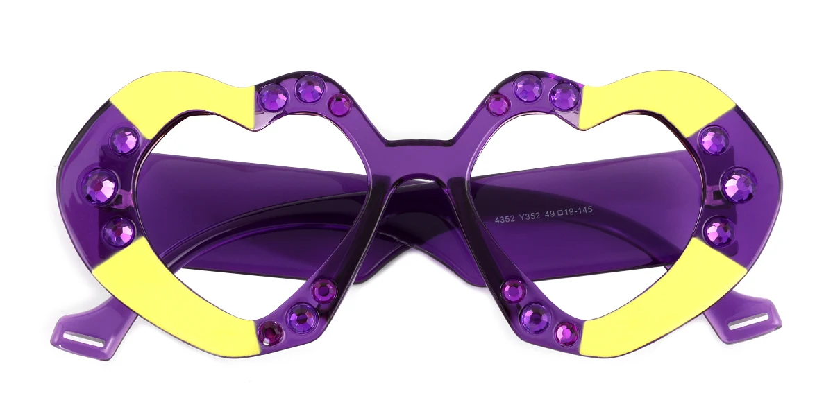 Purple Heart Unique Gorgeous Custom Engraving Eyeglasses | WhereLight