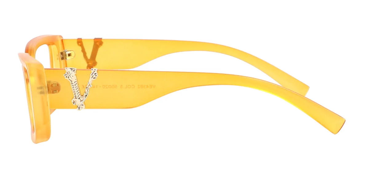 Orange Rectangle Unique Custom Engraving Eyeglasses | WhereLight