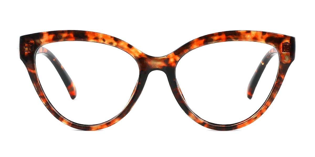 Tortoiseshell Cateye Simple Retro Custom Engraving Eyeglasses | WhereLight