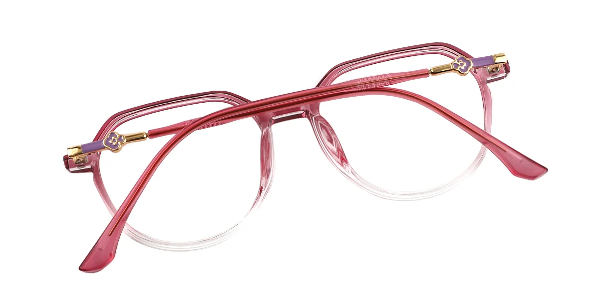 Pink Irregular Simple Classic  Eyeglasses | WhereLight