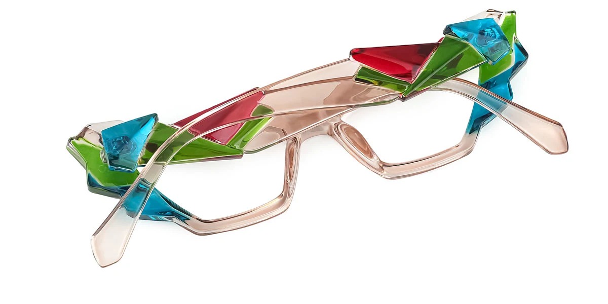 Brown Cateye Geometric Irregular Classic Unique Gorgeous Custom Engraving Eyeglasses | WhereLight