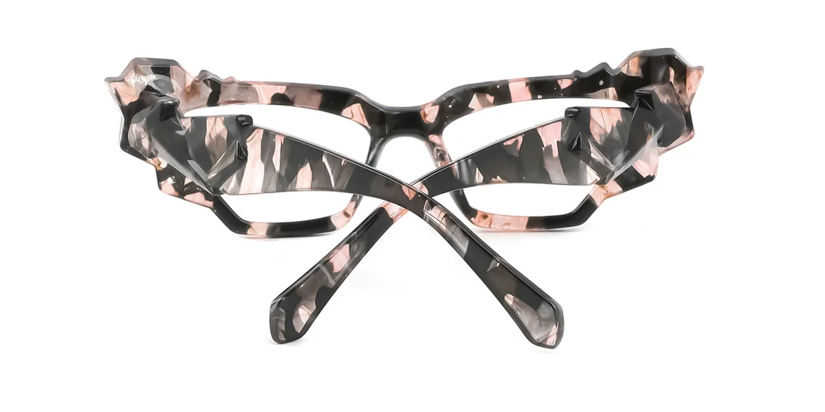 Tortoiseshell Cateye Geometric Irregular Classic Unique Gorgeous Custom Engraving Eyeglasses | WhereLight