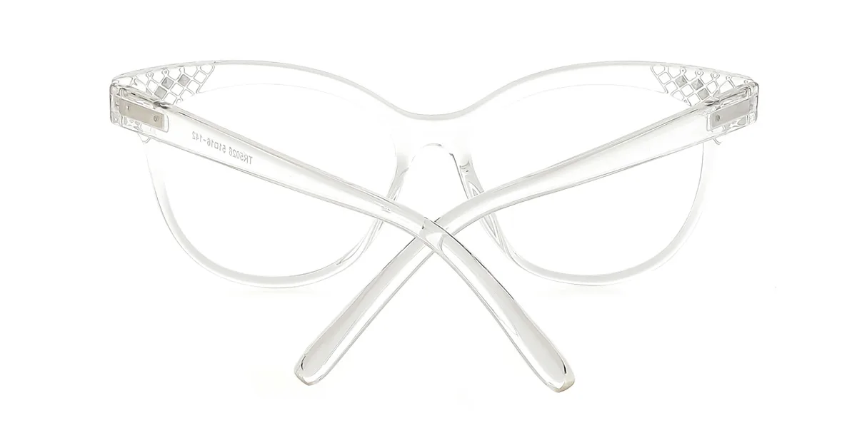 Clear Oval Gorgeous Rhinestone Custom Engraving Eyeglasses | WhereLight