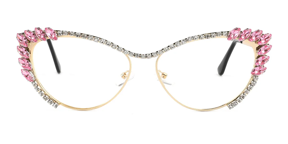 Pink Cateye Gorgeous Custom Engraving Eyeglasses | WhereLight
