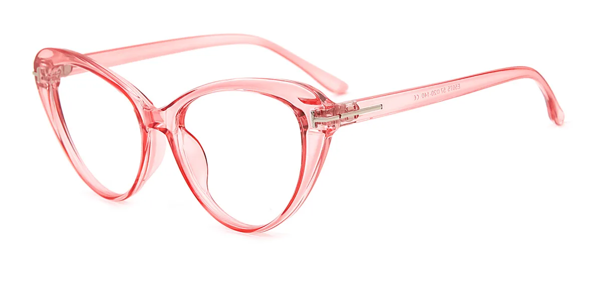 Pink Cateye Oval Simple Classic Unique Custom Engraving Eyeglasses | WhereLight