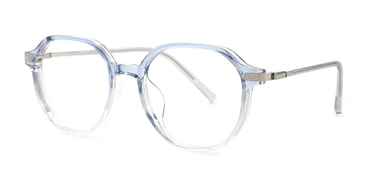 Blue Geometric Gorgeous  Eyeglasses | WhereLight