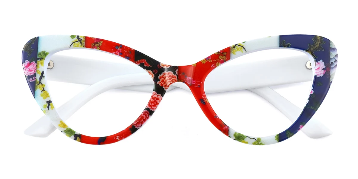 Floral Cateye Unique  Eyeglasses | WhereLight