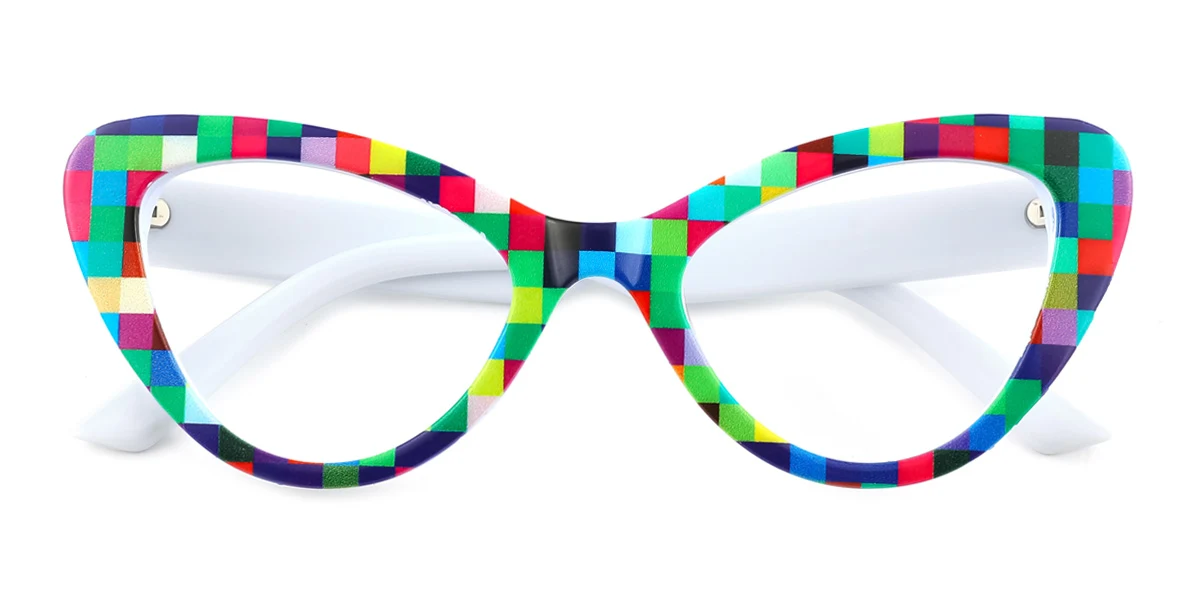 Multicolor Cateye Unique  Eyeglasses | WhereLight