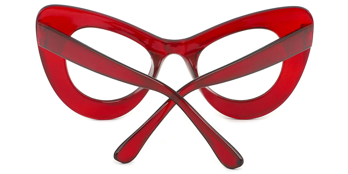 Red Cateye Unique Custom Engraving Eyeglasses | WhereLight