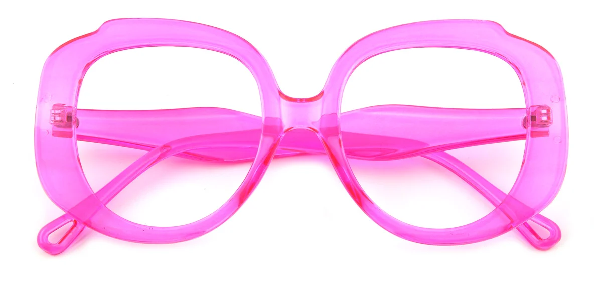 Purple Round Oval Geometric Gorgeous Custom Engraving Eyeglasses | WhereLight