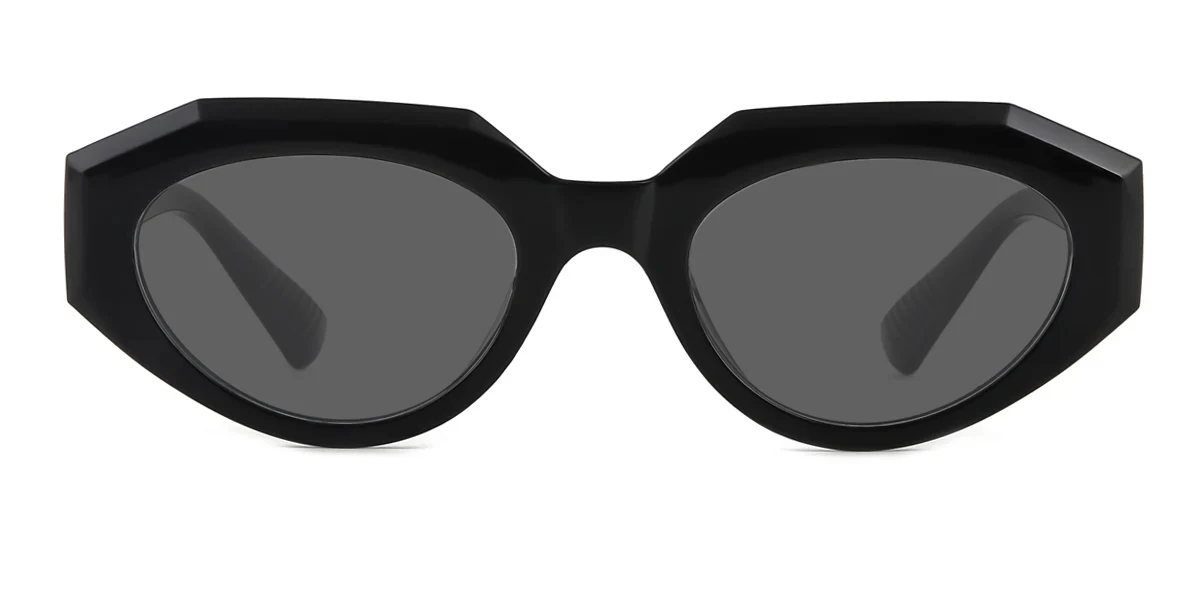 Black Geometric Unique Custom Engraving Eyeglasses | WhereLight