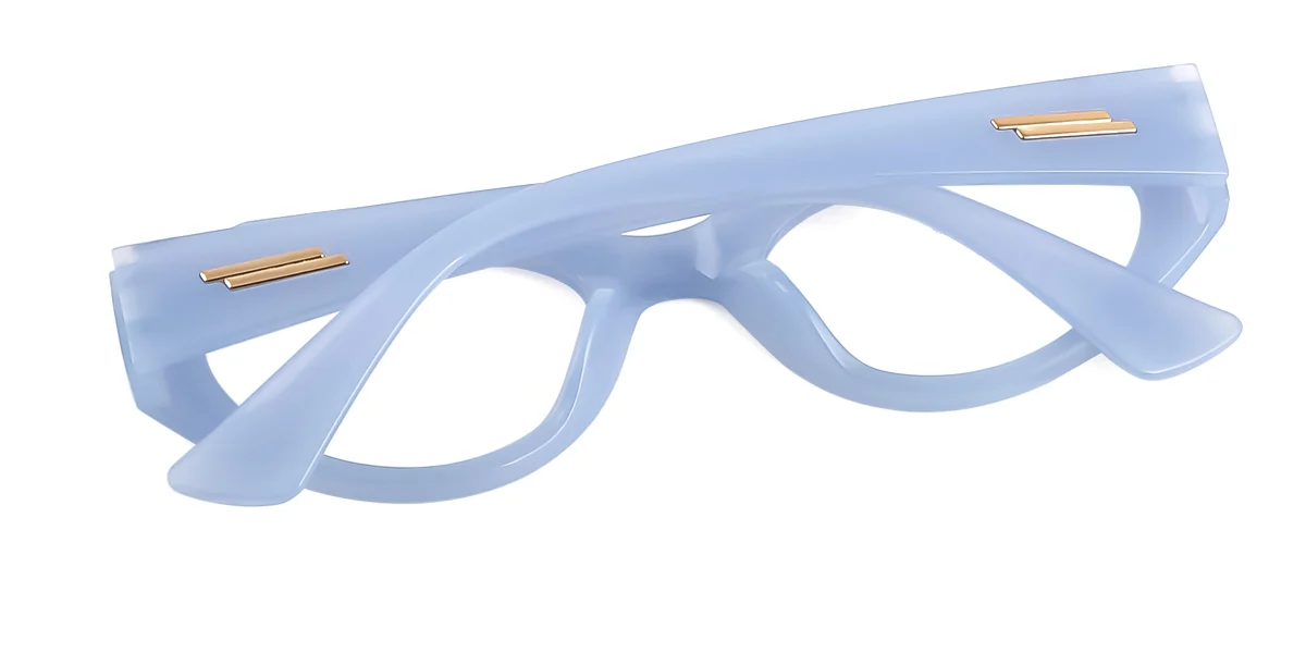 Blue Geometric Unique Custom Engraving Eyeglasses | WhereLight