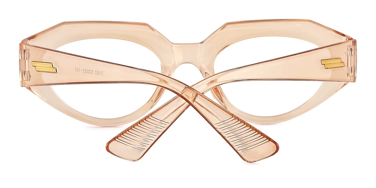 Brown Geometric Unique Custom Engraving Eyeglasses | WhereLight