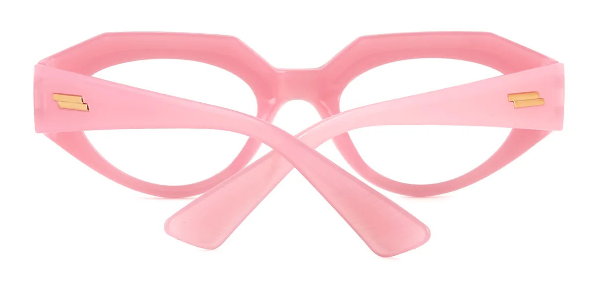 Pink Geometric Unique Custom Engraving Eyeglasses | WhereLight