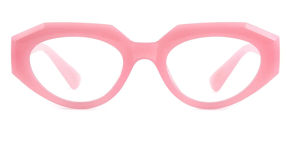 Pink Geometric Unique Custom Engraving Eyeglasses | WhereLight
