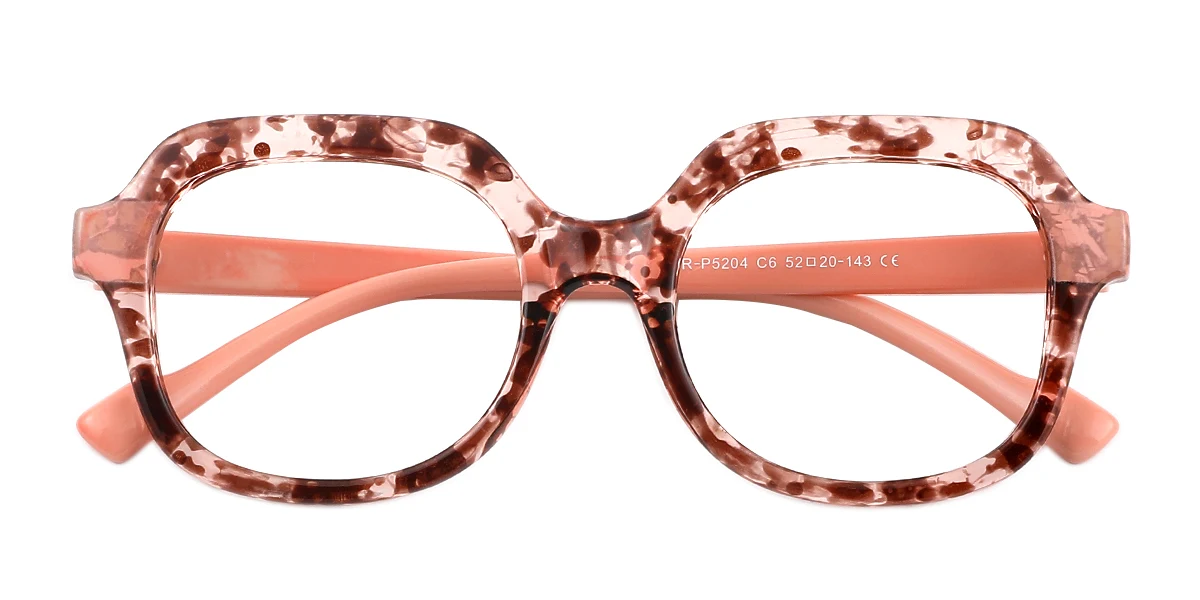 Floral Rectangle Simple Classic Custom Engraving Eyeglasses | WhereLight