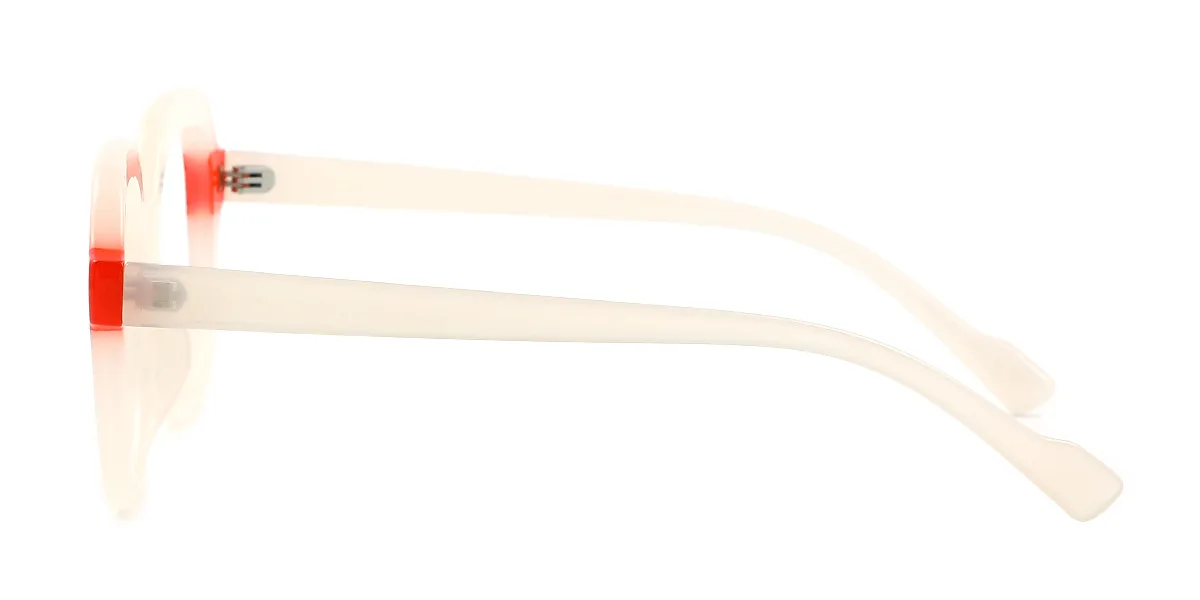 White Rectangle Simple Classic Custom Engraving Eyeglasses | WhereLight