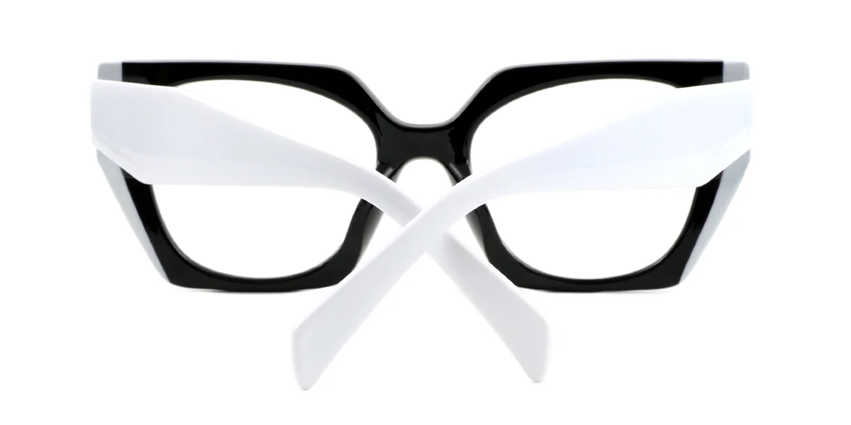 Black Irregular Simple Custom Engraving Eyeglasses | WhereLight