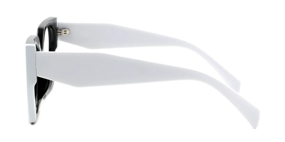 Black Irregular Simple Custom Engraving Eyeglasses | WhereLight