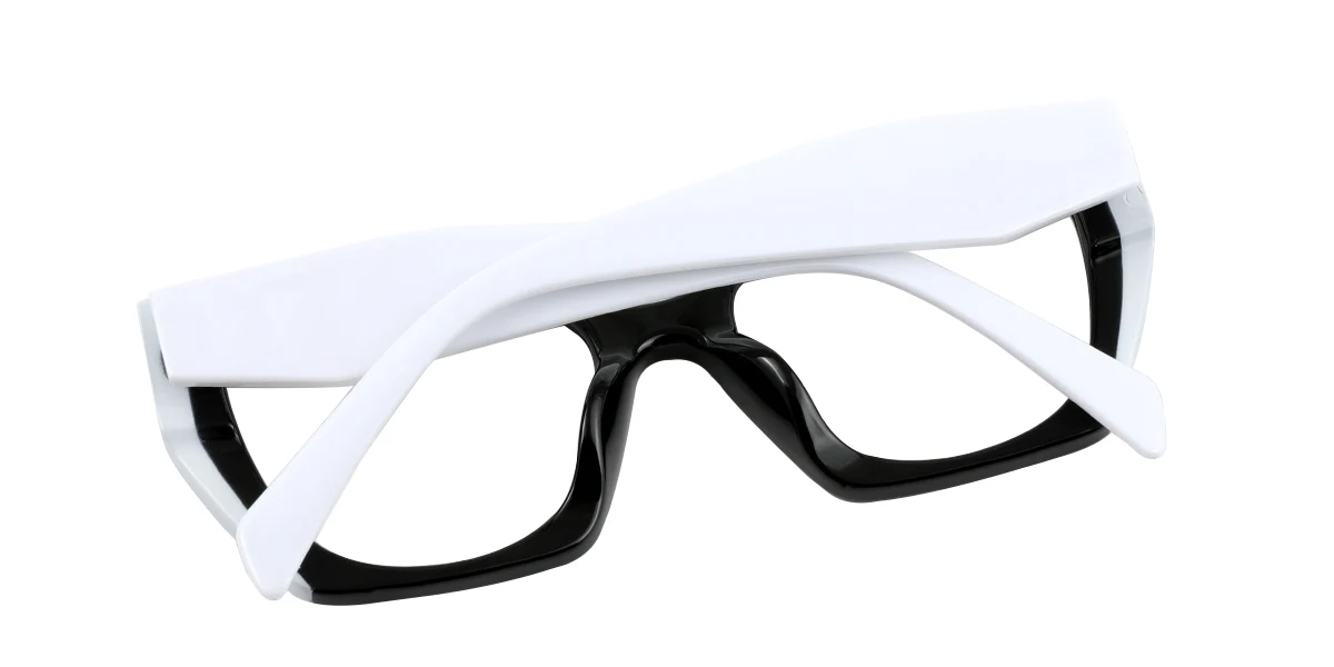 Black Irregular Simple Custom Engraving Eyeglasses | WhereLight