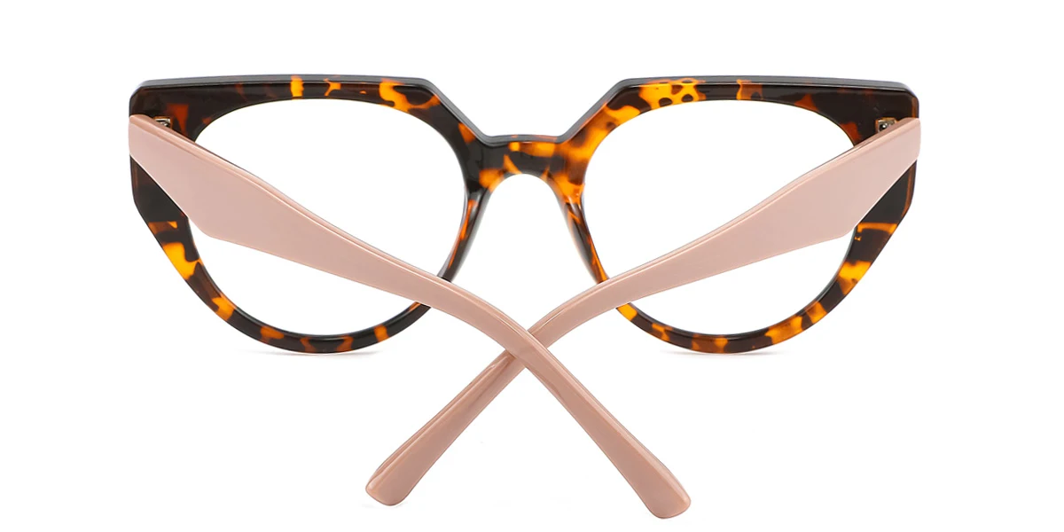 Tortoiseshell Geometric Unique Gorgeous Custom Engraving Eyeglasses | WhereLight
