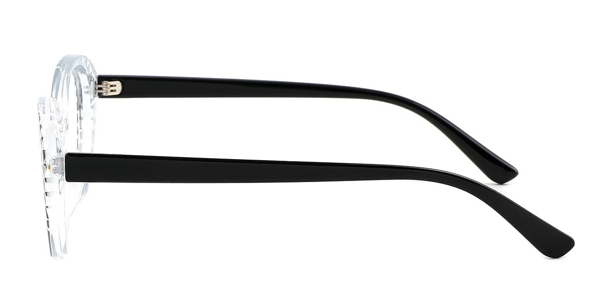Black Oval Simple Classic Custom Engraving Eyeglasses | WhereLight