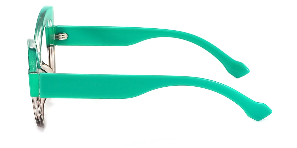 Green Cateye Unique  Eyeglasses | WhereLight